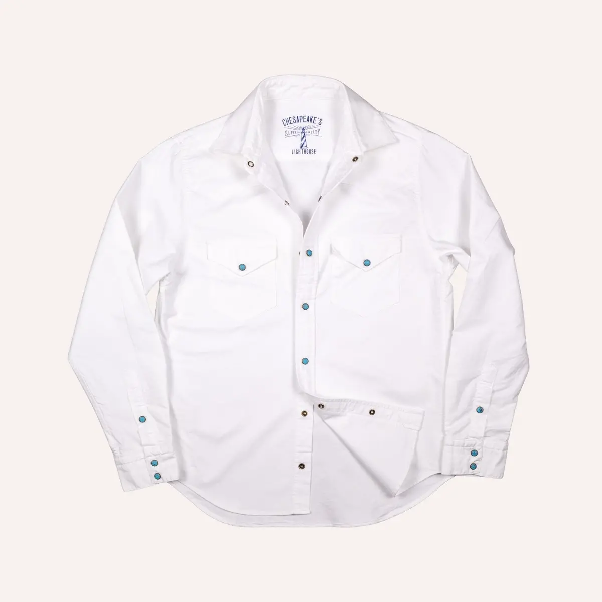 White Oxford Western Shirt 1