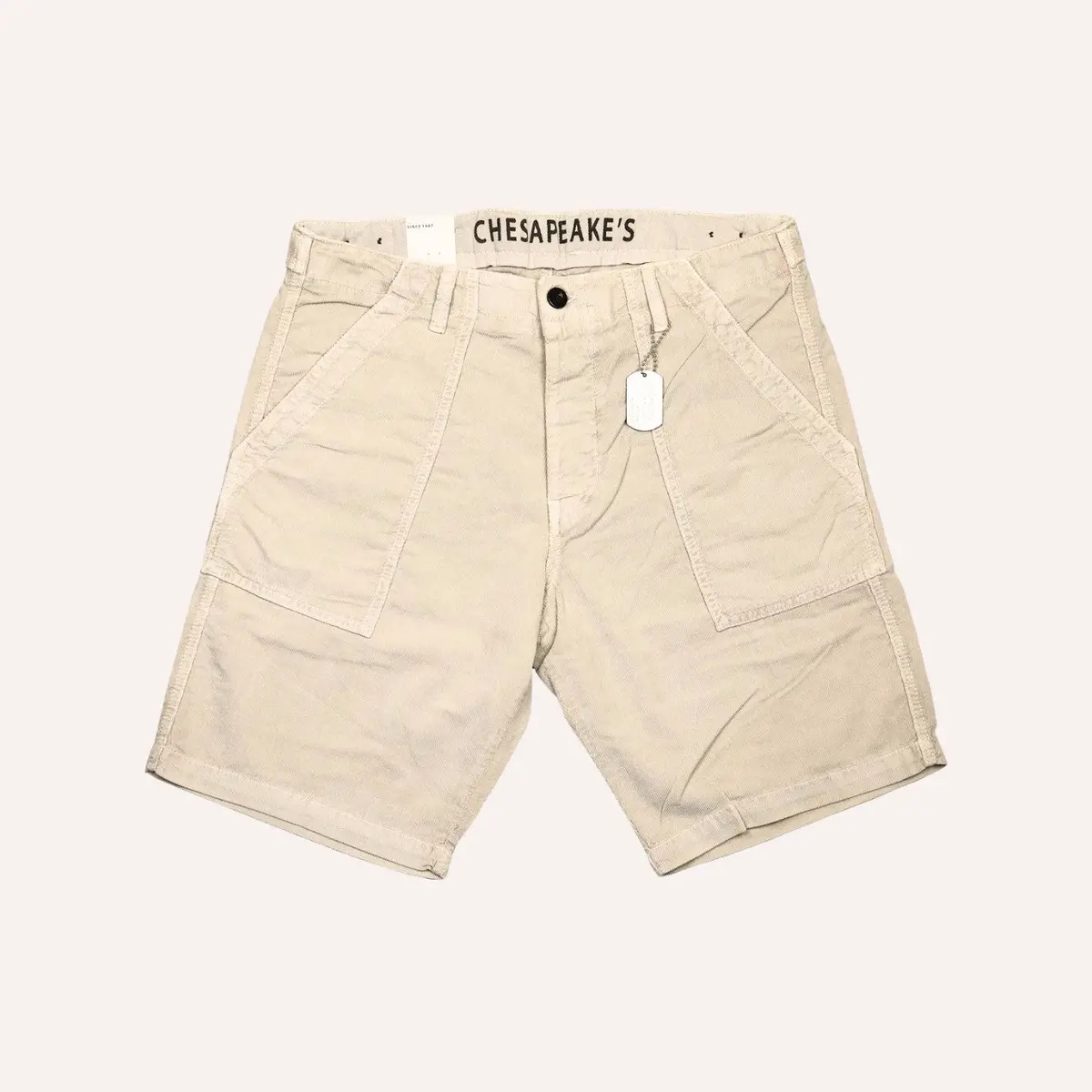 Beige Shannon Corduroy Shorts 1