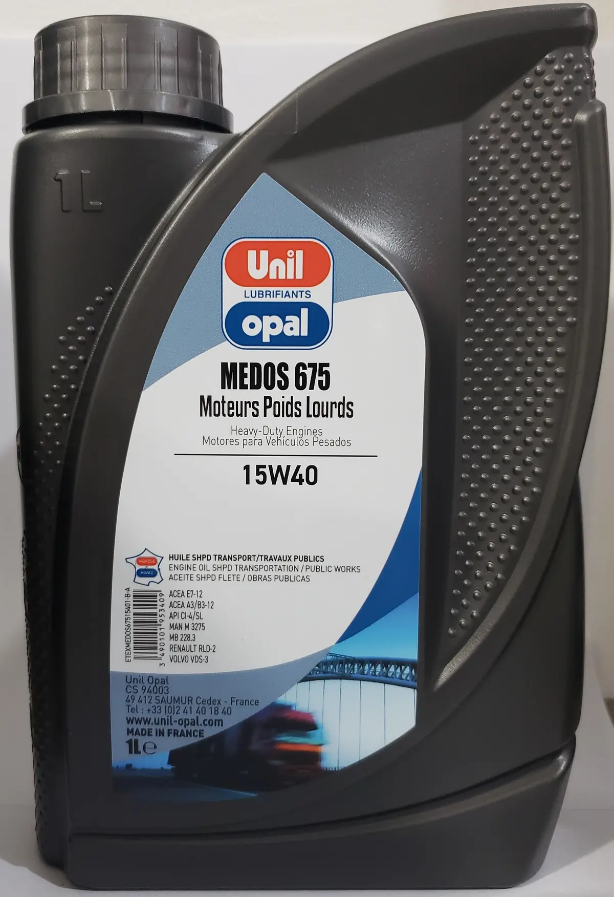 Lubricante Mineral Marca Unil Opal Viscosidad 15W40 Un (1) Litro Medos 675 1