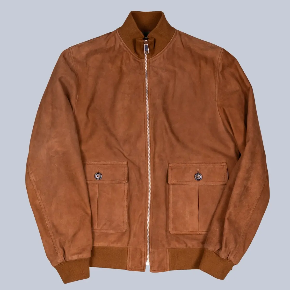 Brown Suede Reversible Zipper Valstarino Jacket 1