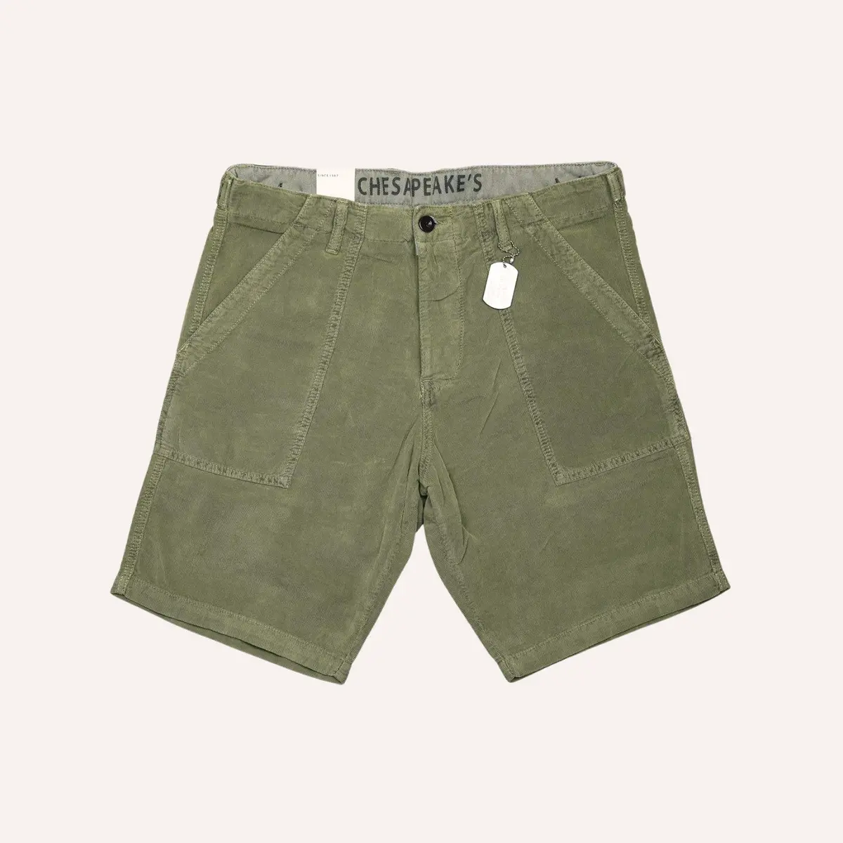 Green Shannon Corduroy Shorts 1