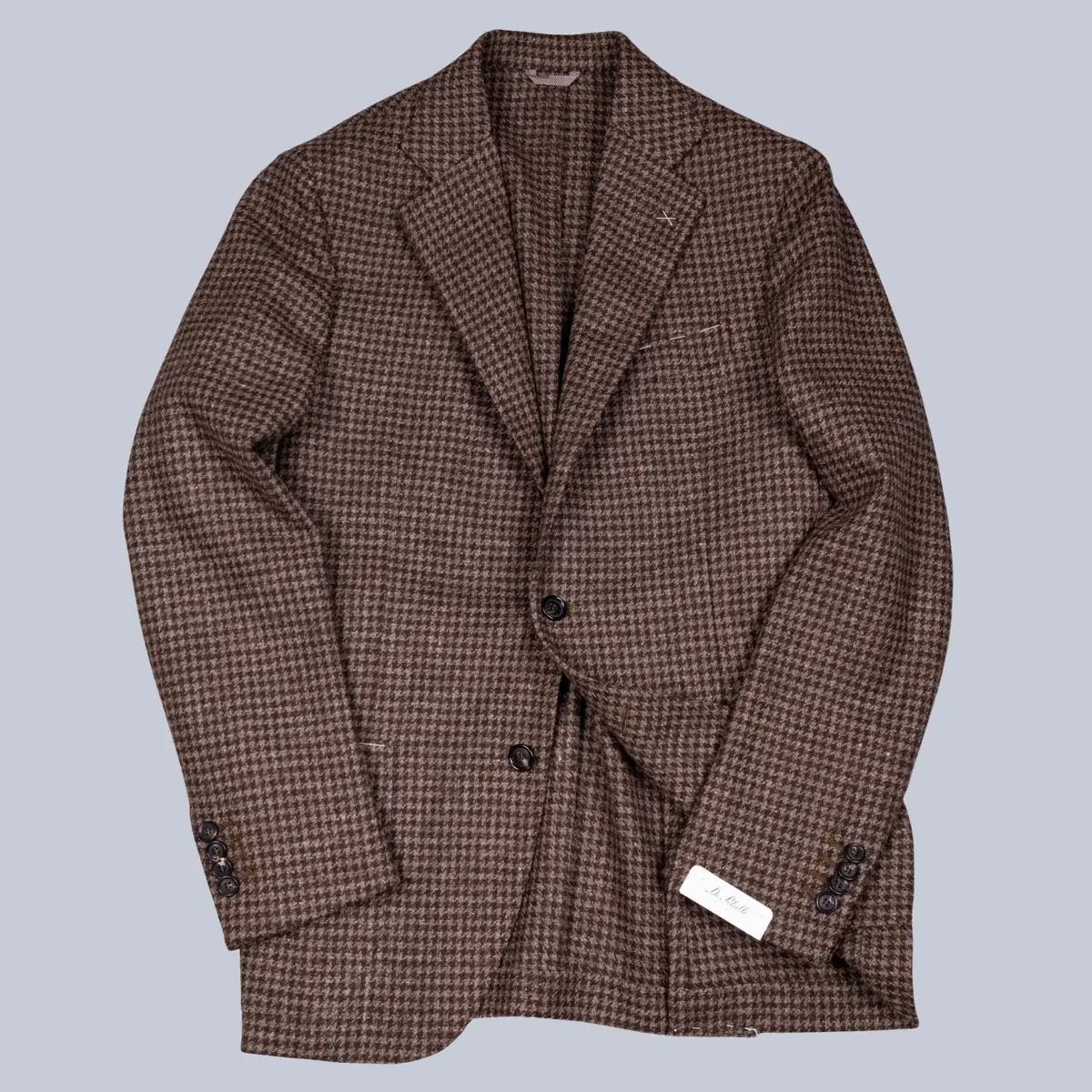 Brown Houndstooth Wool Blazer 1