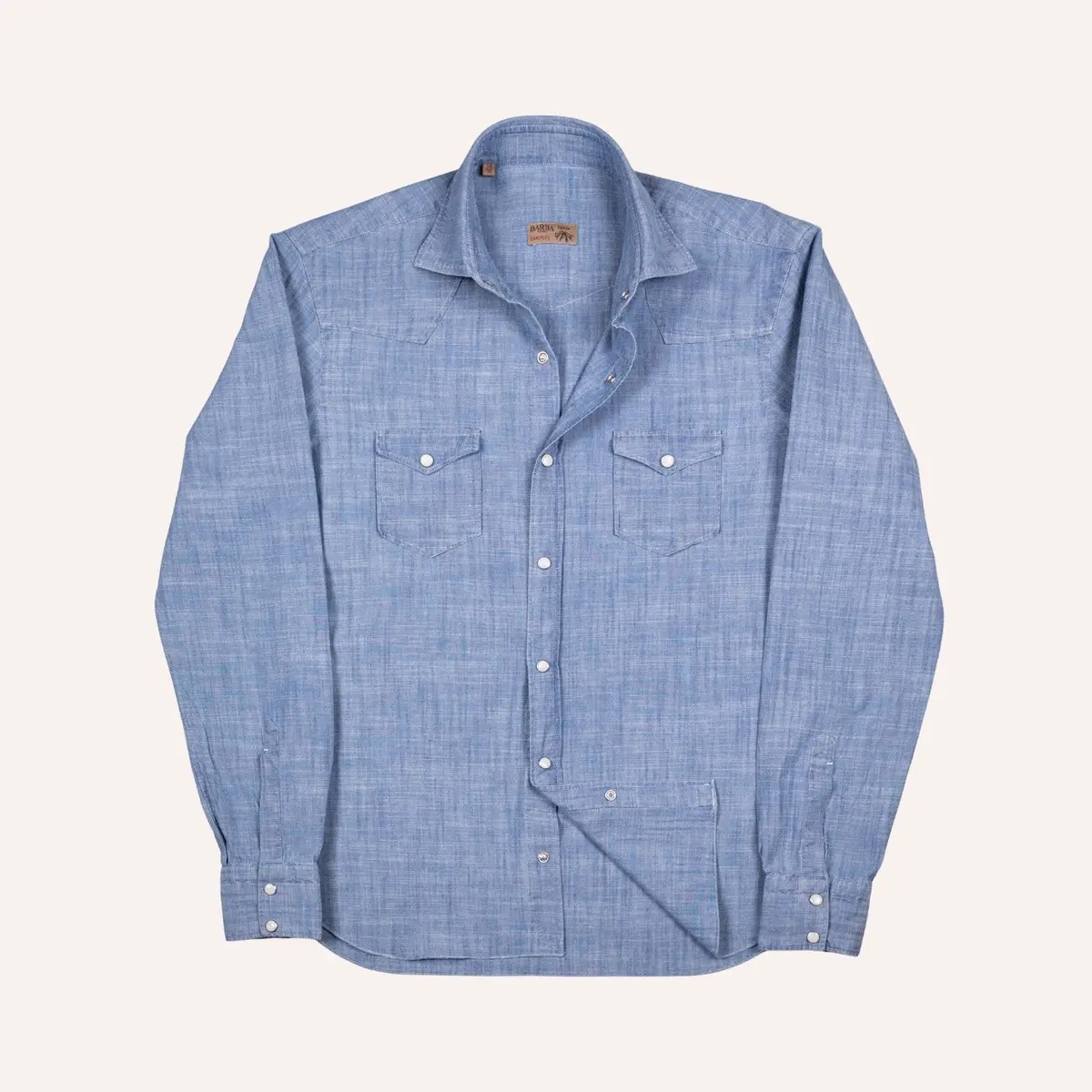 Light Blue Chambray Western Shirt 1