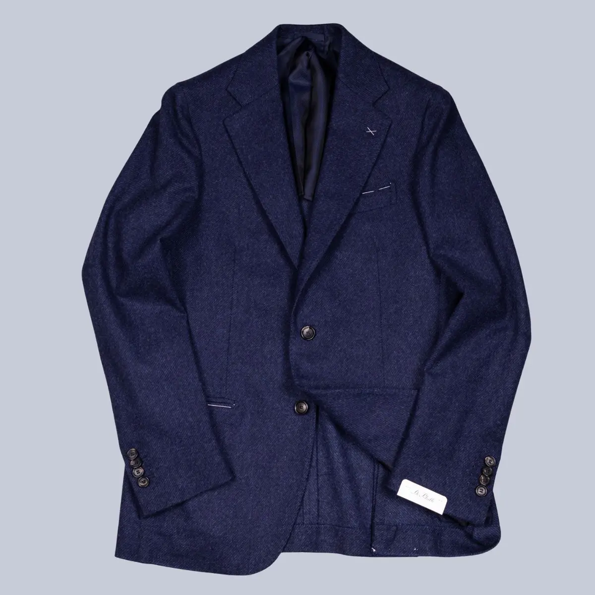 Blue Pure Virgin Wool And Cashmere Blazer 1