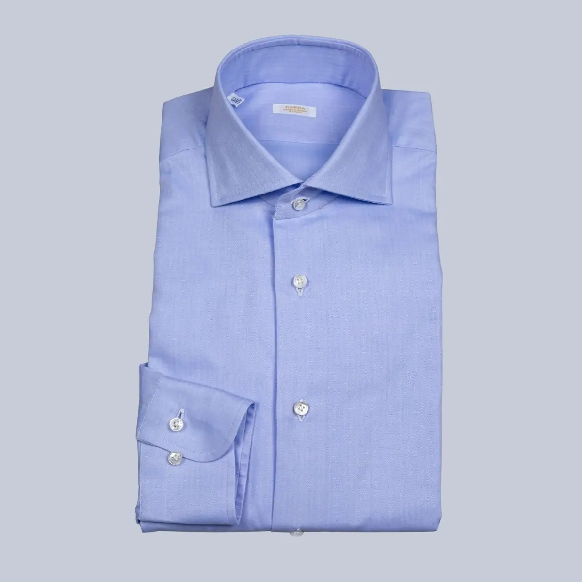 Light Blue Herringbone Shirt 1