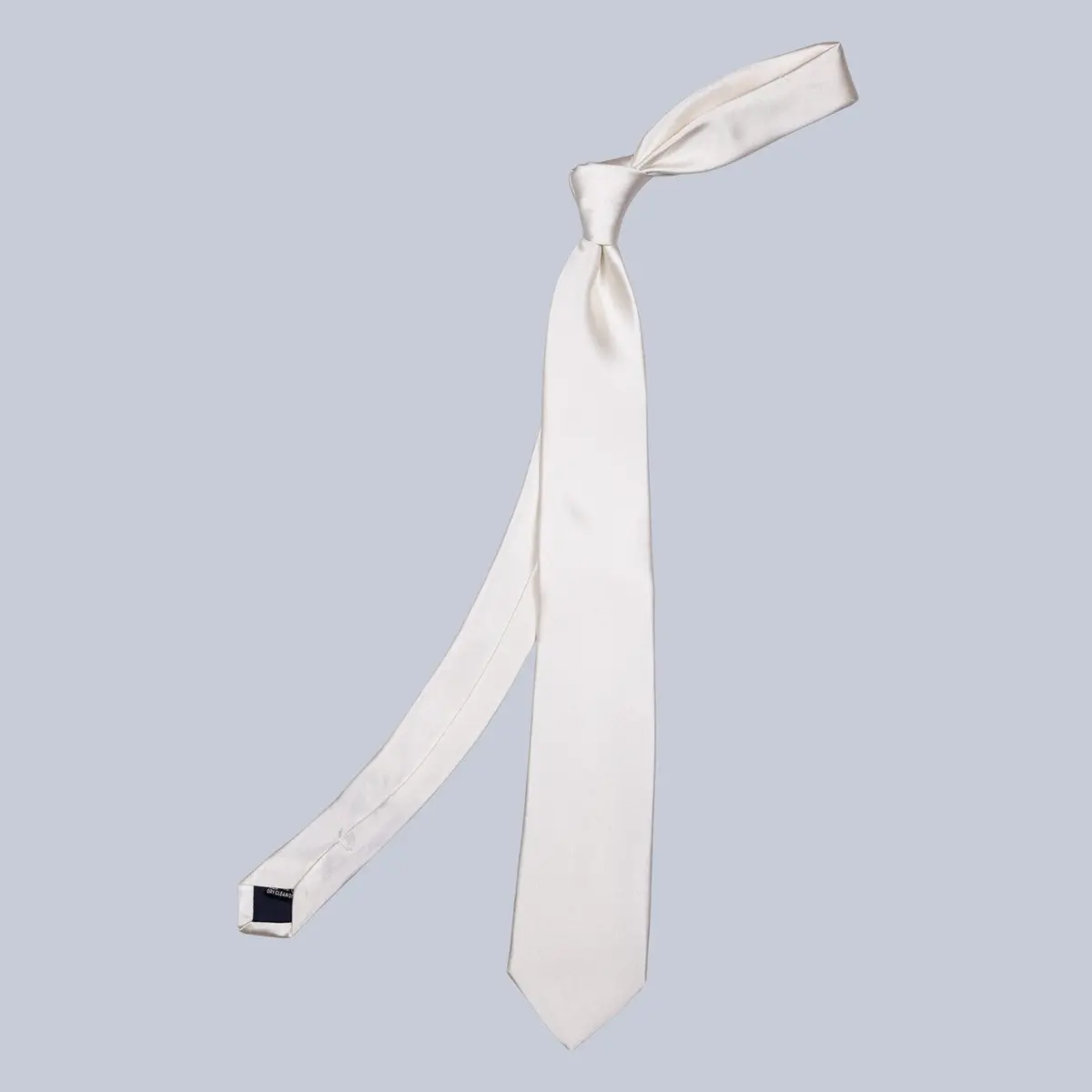 White Silk Funeral Tie 1