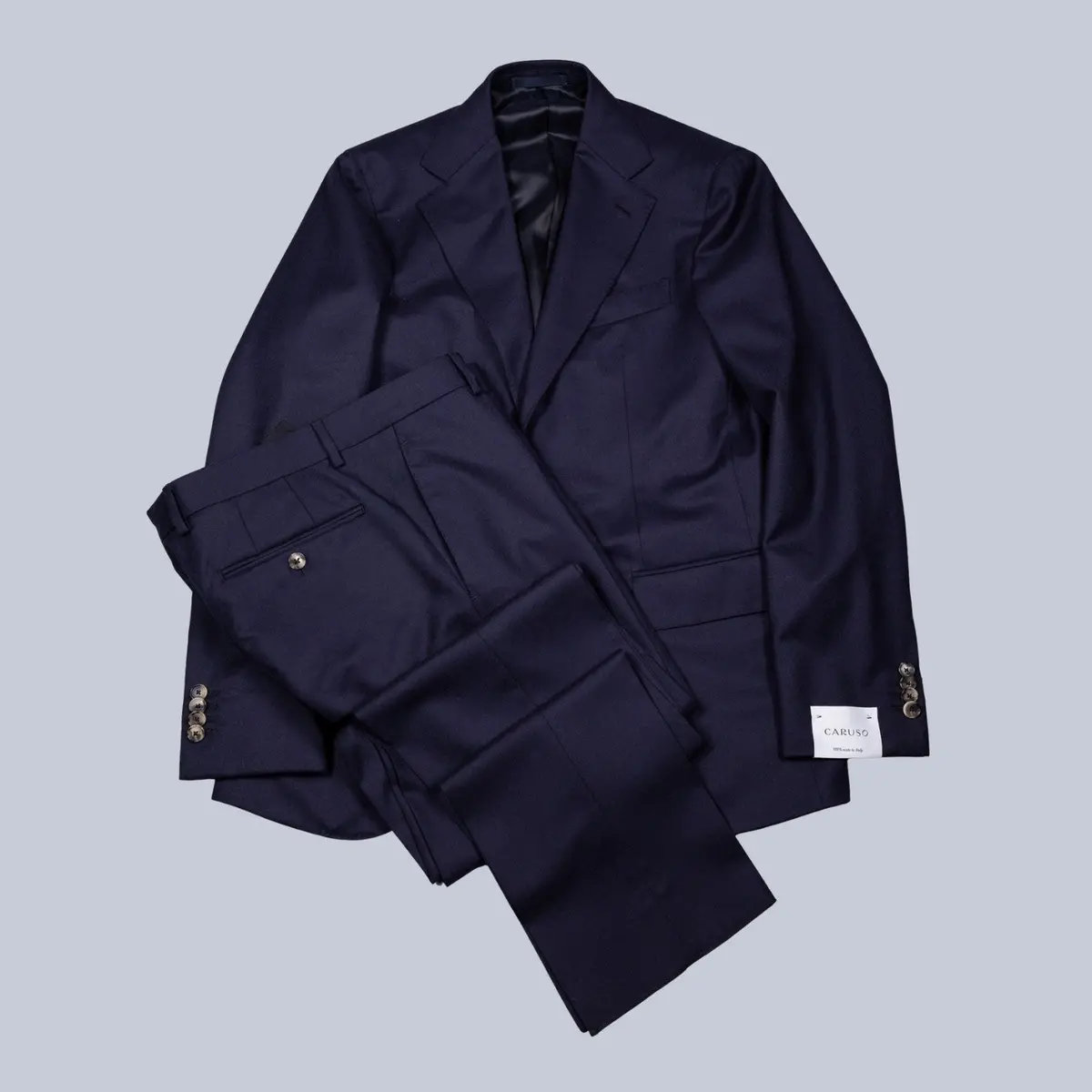 Dark Blue Brushed Wool Aida Suit 1