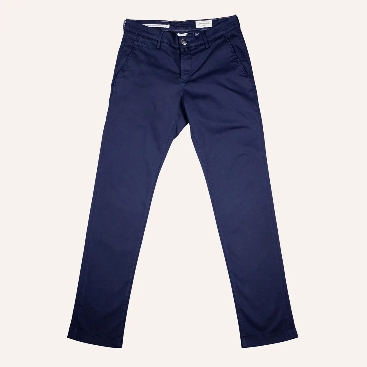 Navy Honeycomb 5 Pocket Trousers 1