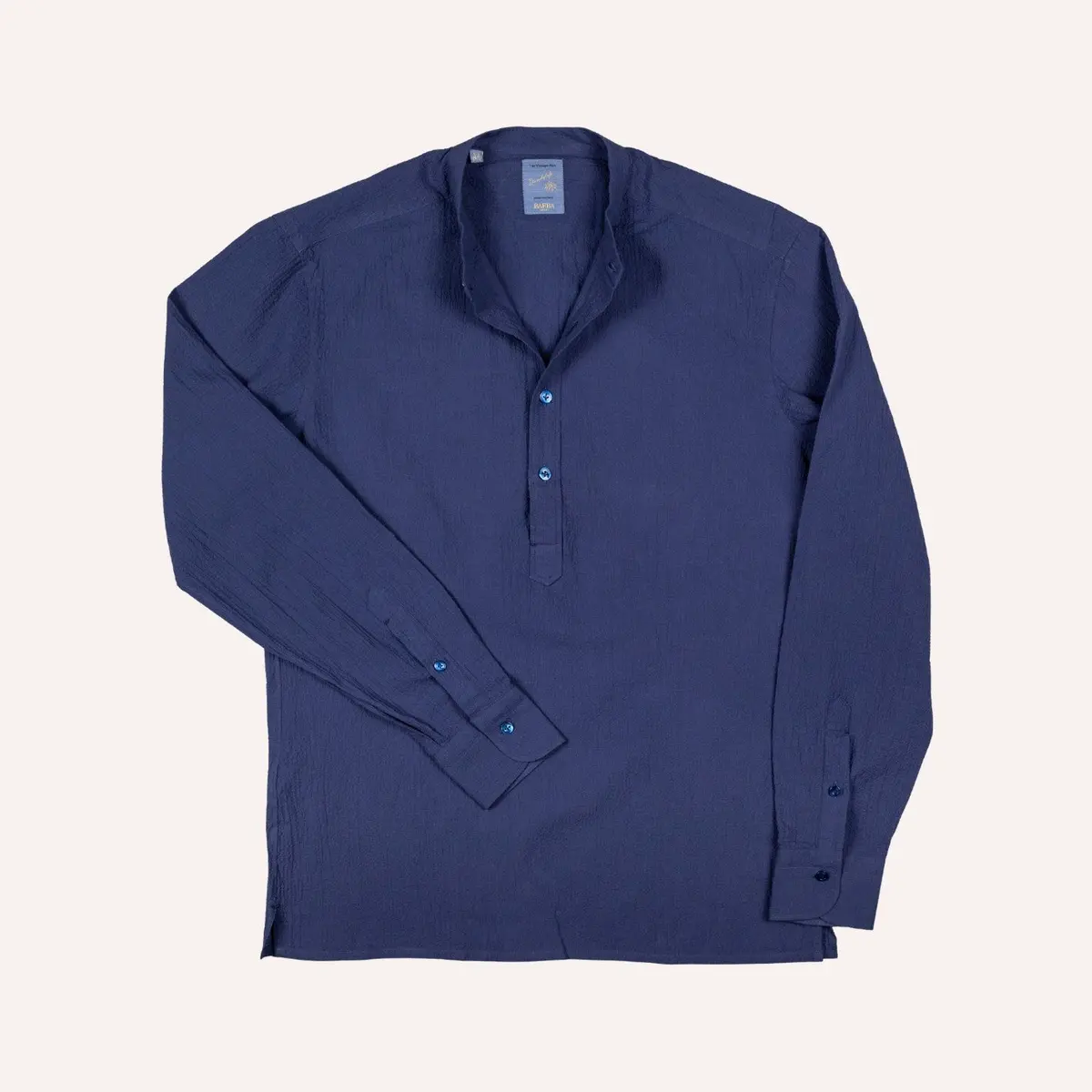 Navy Mandarin Seersucker Popover 1