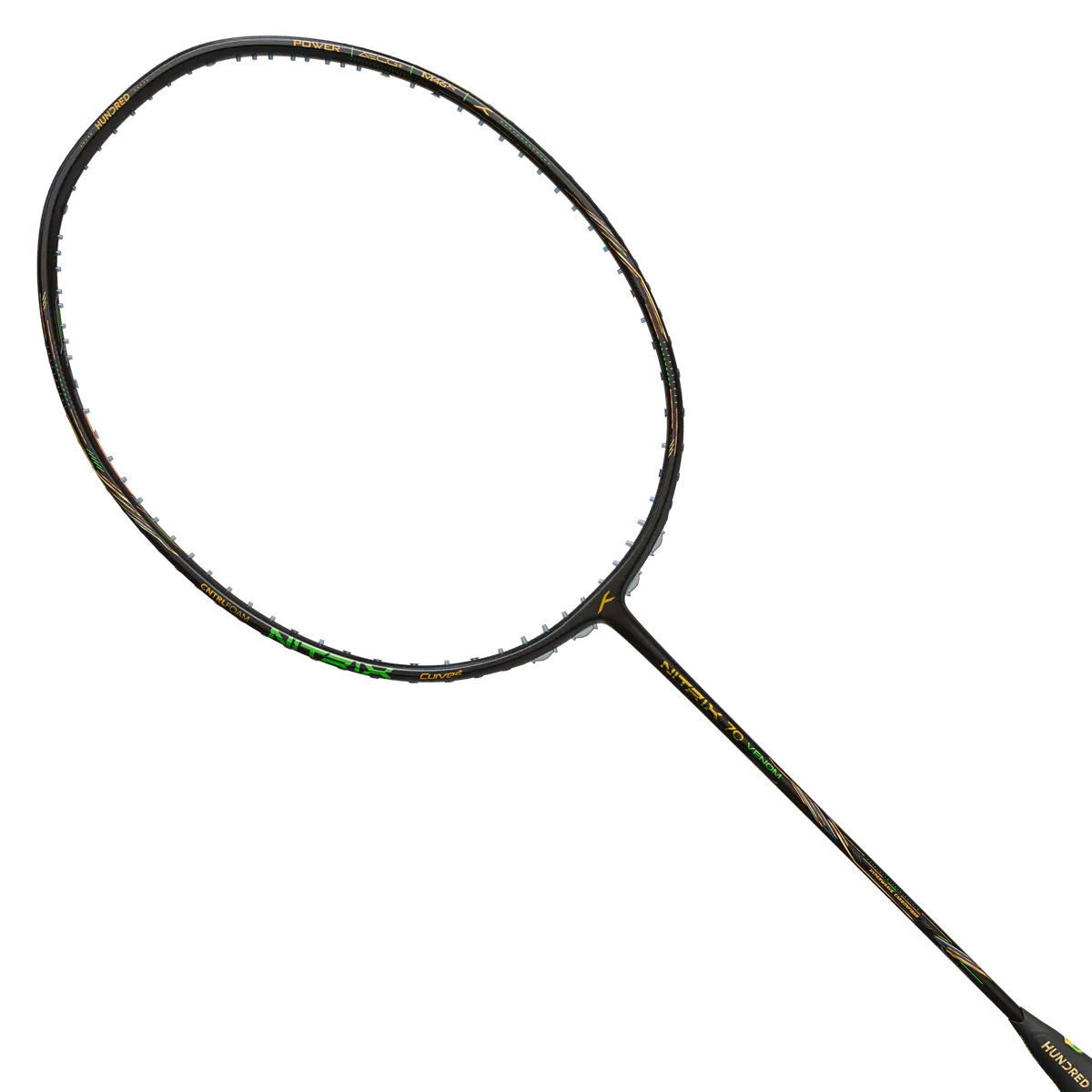 Hundred Nitrix Venom 70 Badminton Racket (Black/Green) 1