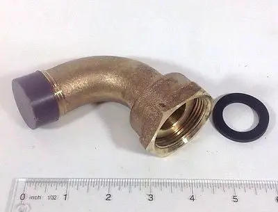 1" Angle Water Meter Coupling, No-Lead Brass 1" Swivel Cplg. Nut X 1" Npt 1