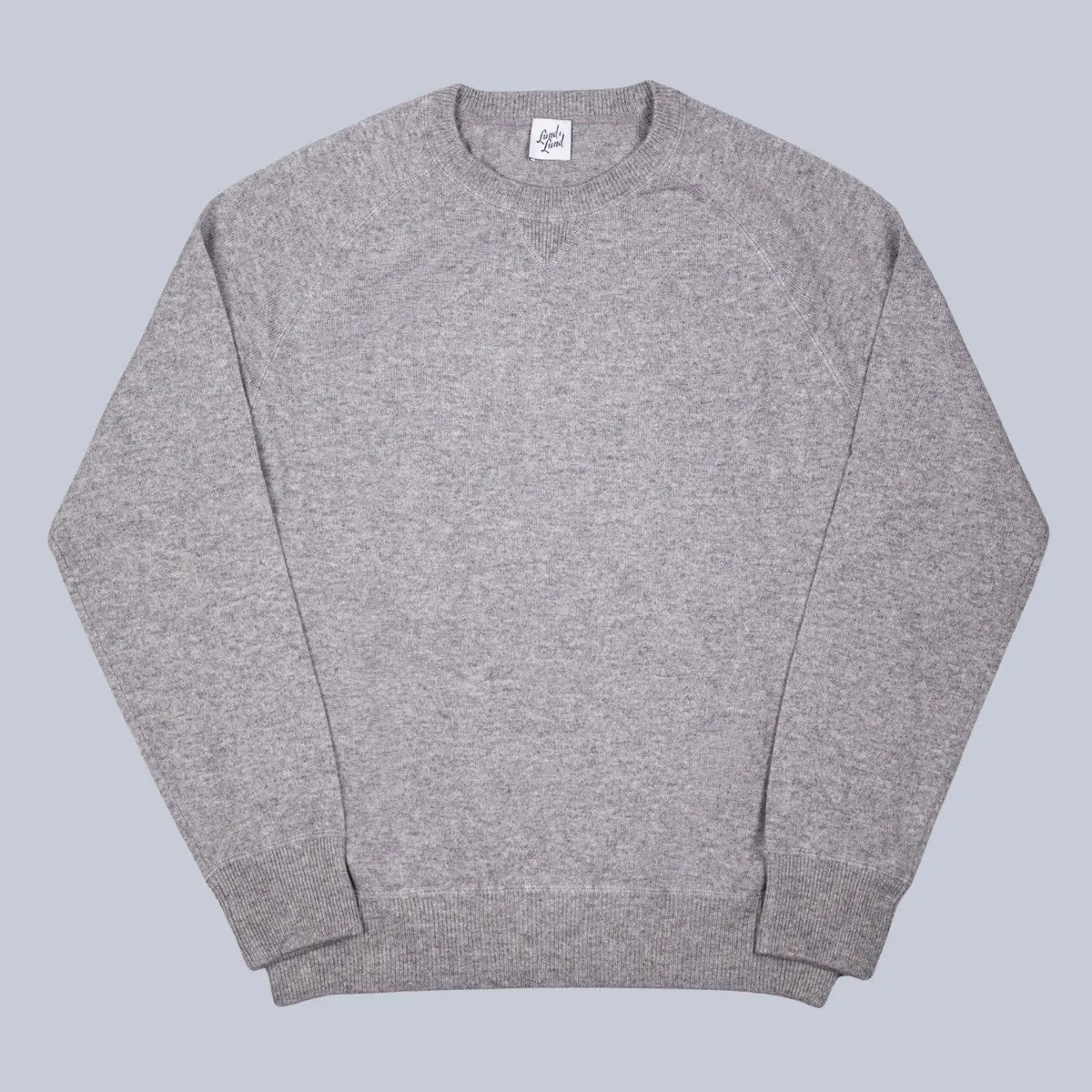 Grey Raglan Cashmere Sweater 1