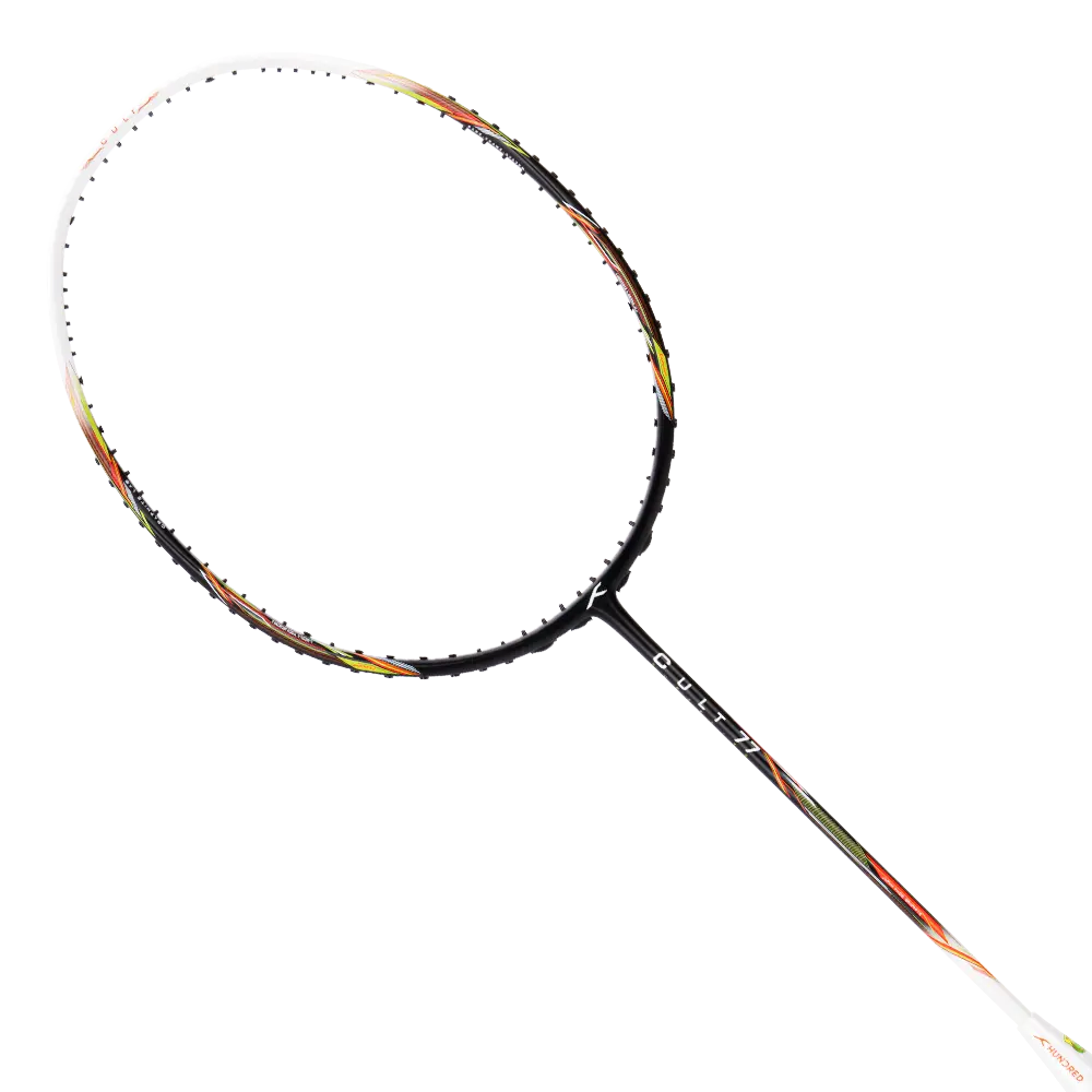 Hundred Cult 77 Superlite Badminton Racket (Black/White) 1