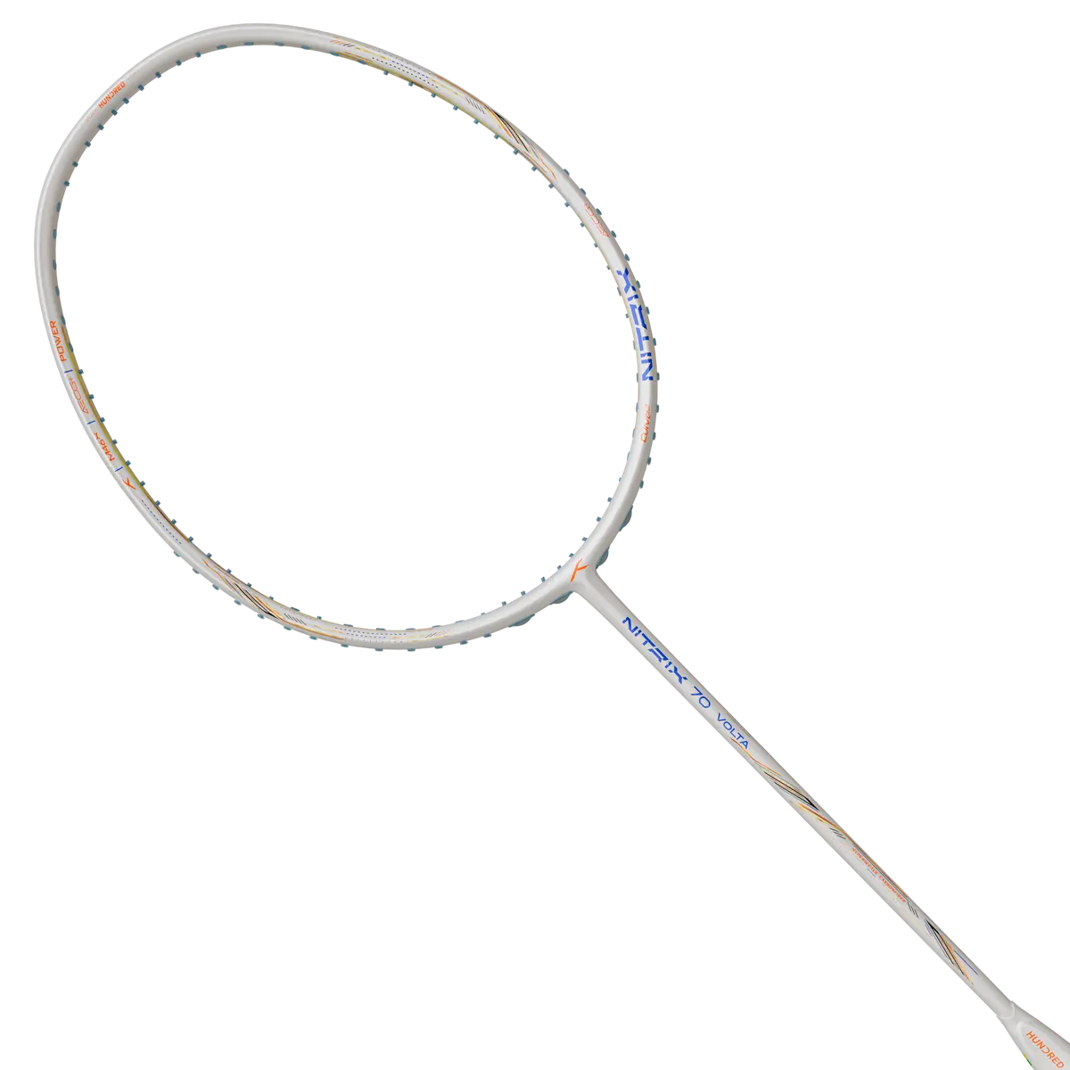 Hundred Nitrix Volta 70 Badminton Racket (White/Copper) 1