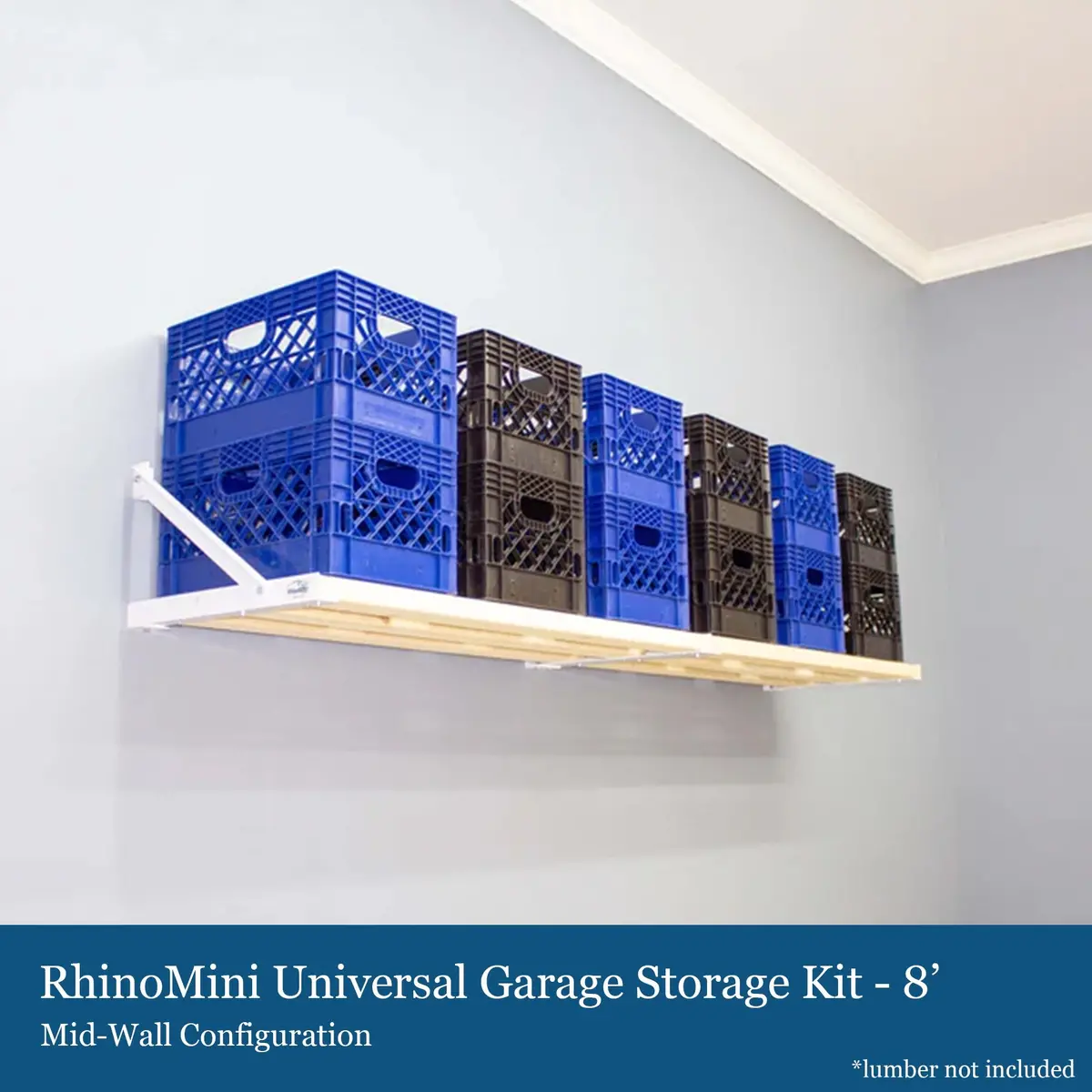 Rhinomini Universal Garage Wall-Mounted Storage Kit 1