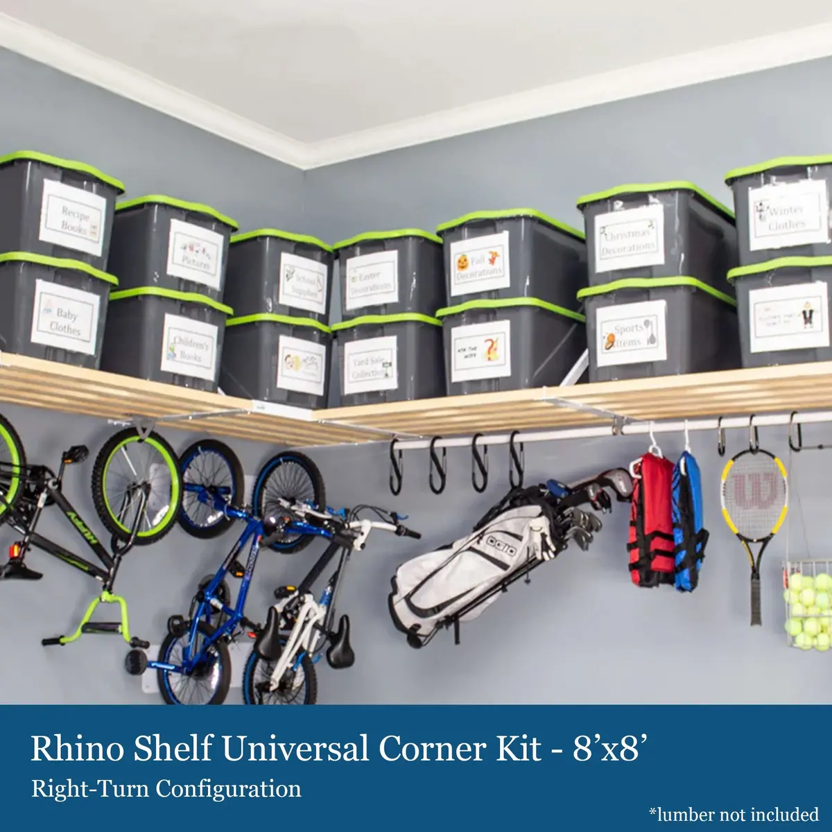 Rhino Shelf Universal Corner Wall-Mounted Kit 1