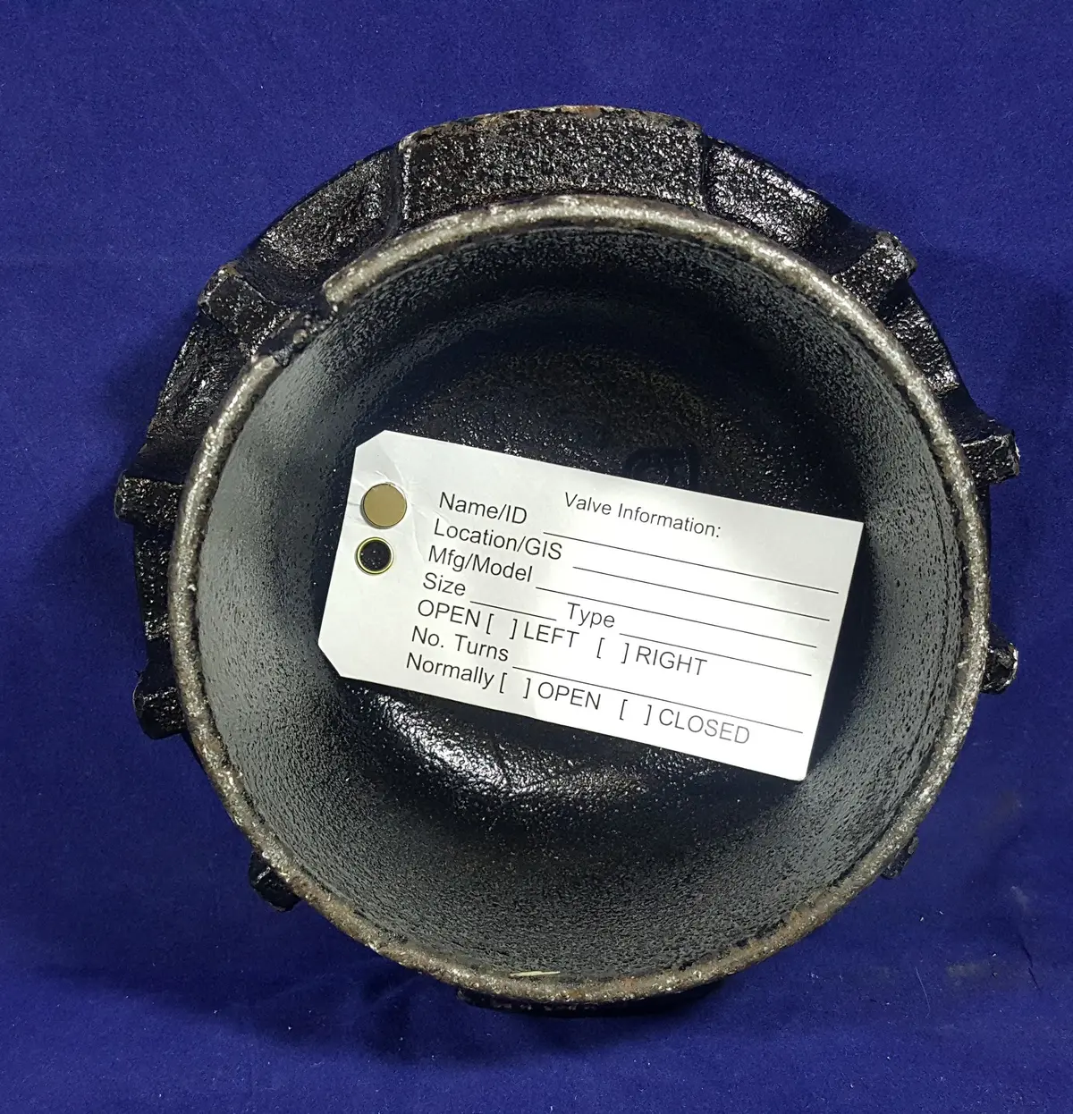 Waterproof Tyvek Valve Asset Management Tag For Inside Valve Box Lids - Magnetic (Pkg/20 Tags) 1