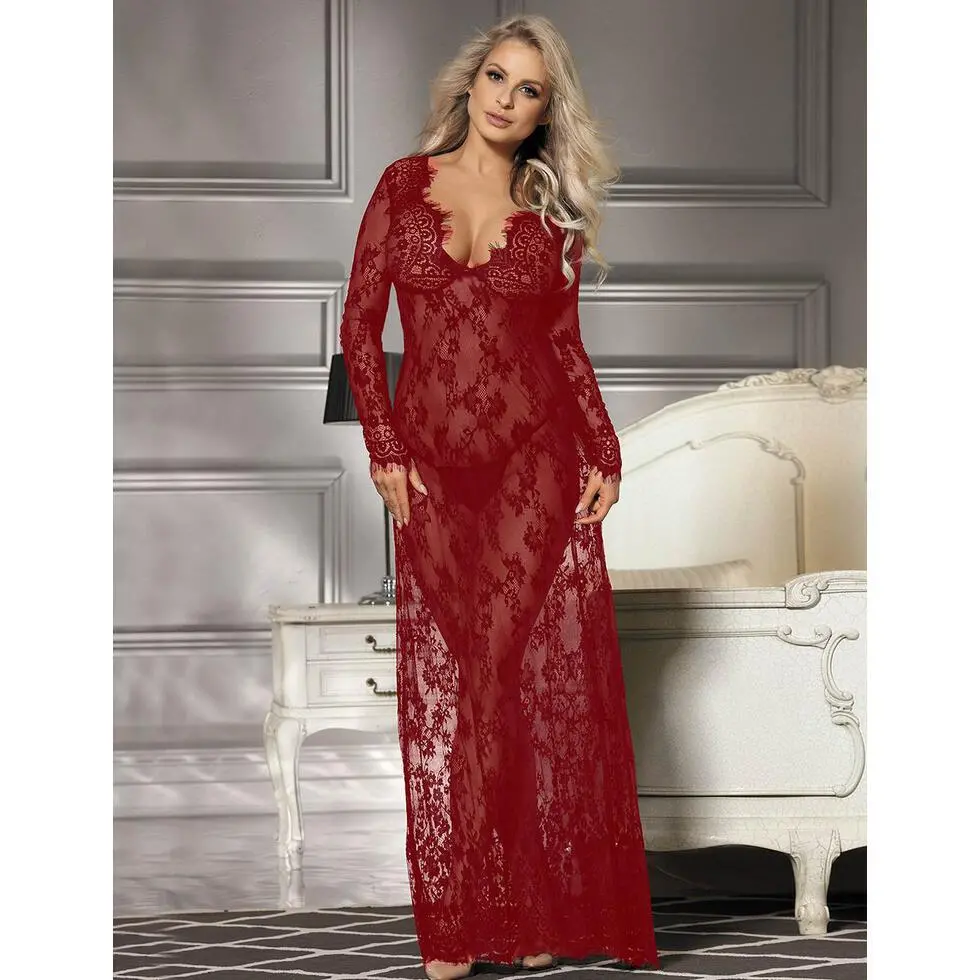 Aurora Lace Gown - Red 1