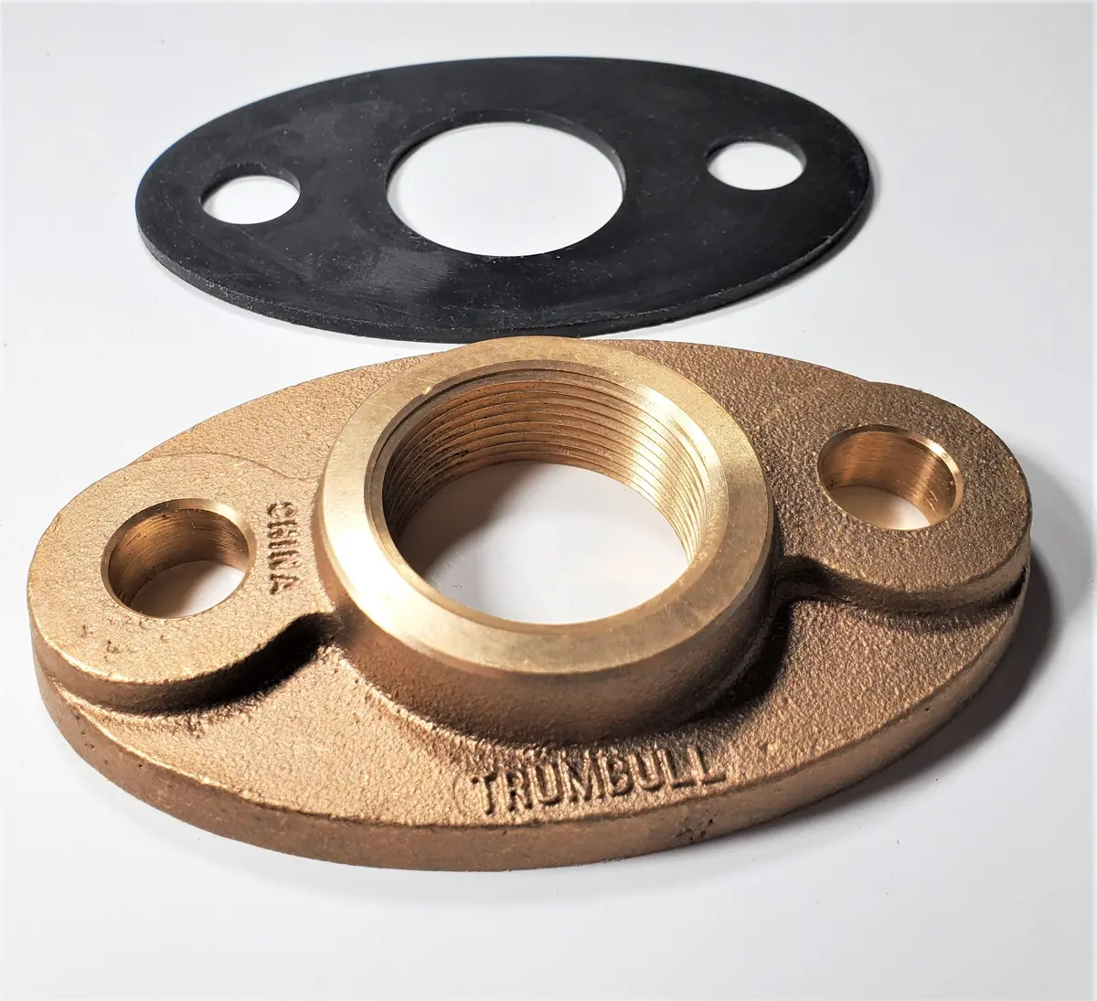 1-1/2" Lead-Free Brass 2-Bolt Water Meter Flange For 1.5" Water Meter W/Gasket 1