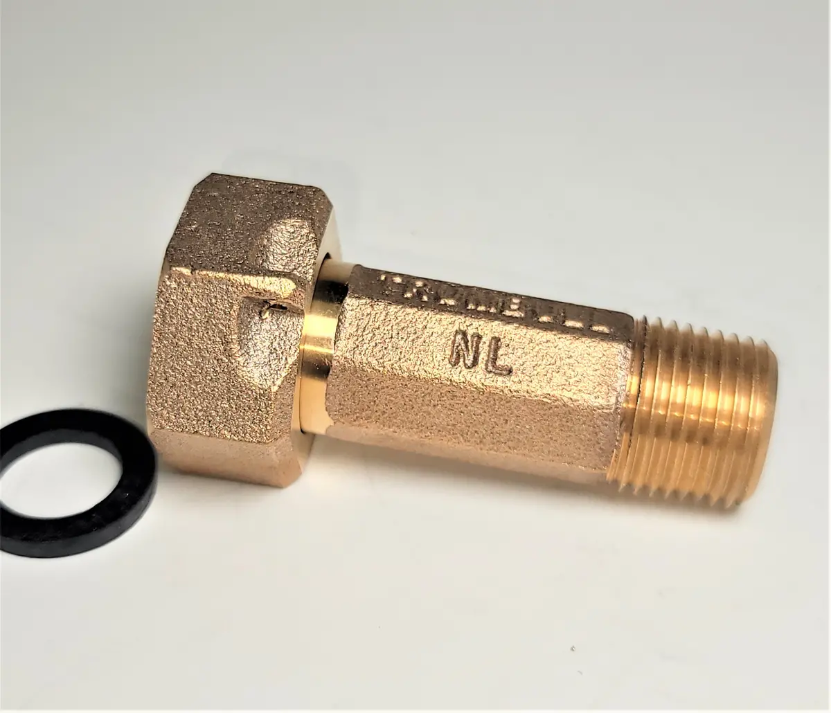 1/2" Water Meter Coupling, Lead-Free Brass 5/8" Swivel Coupling Nut X 1/2" Npt 1