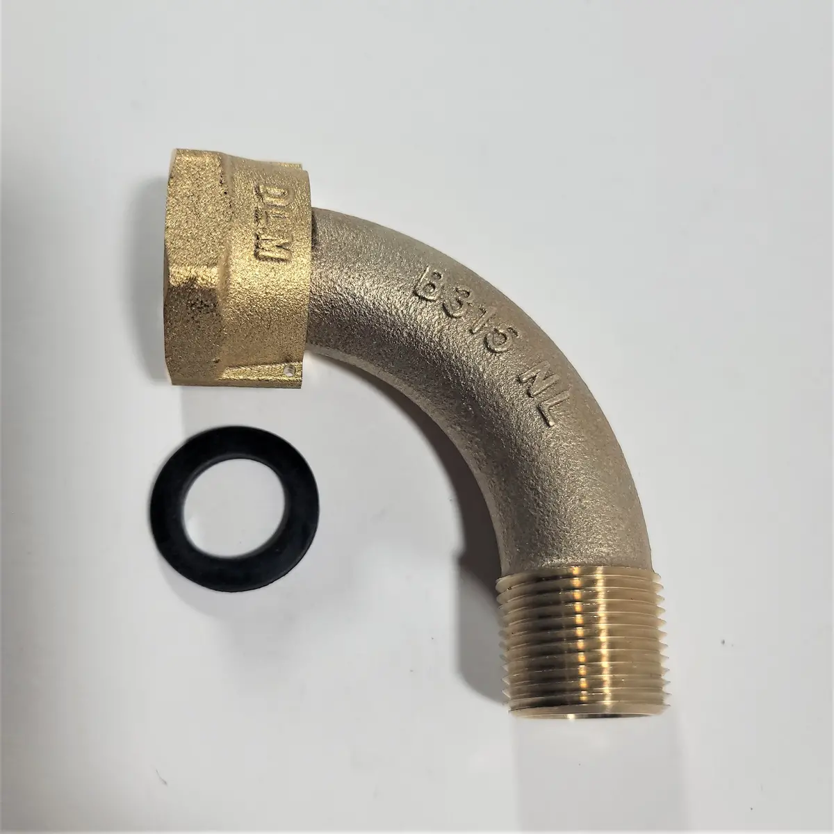 3/4" Angle Water Meter Coupling, No-Lead Brass 3/4" Swivel Cplg. Nut X 3/4" Npt 1