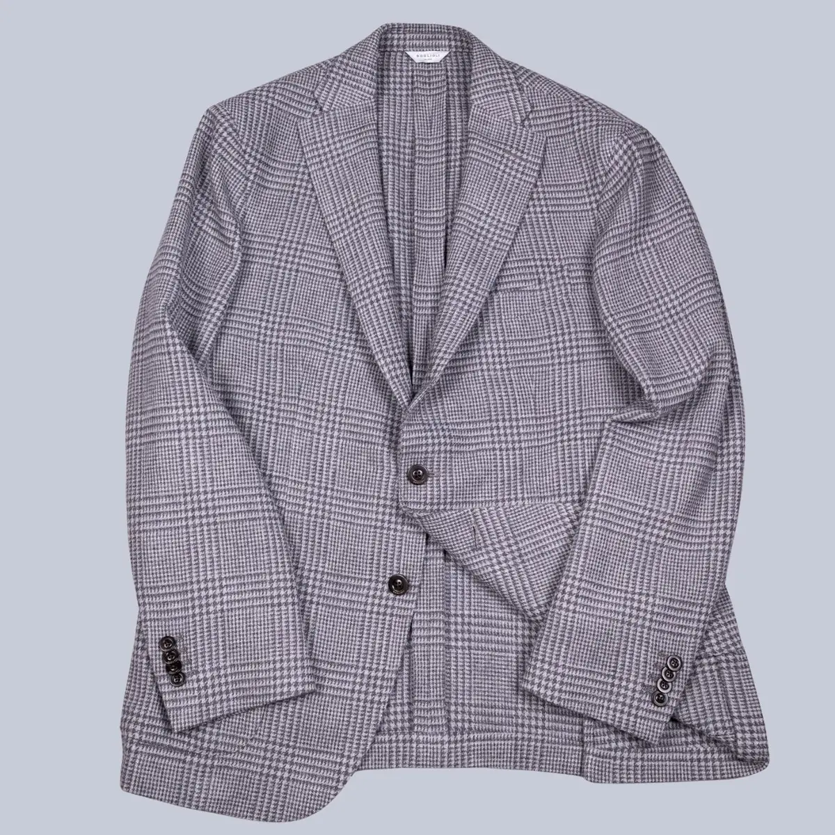 Grey Glencheck Wool Cashmere Blazer 1