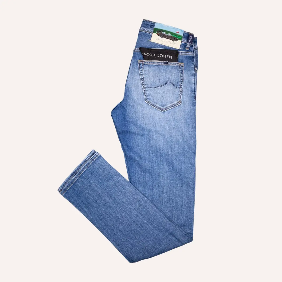 Mid Blue Wash Denim Slim Fit Jeans 1