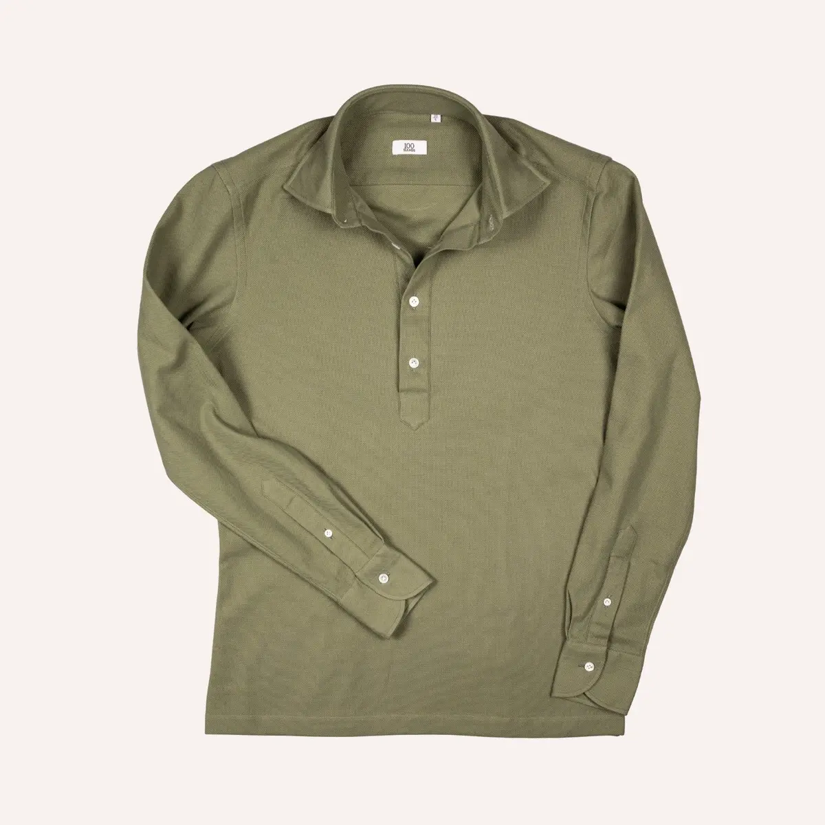 Olive Jersey Popover Shirt 1