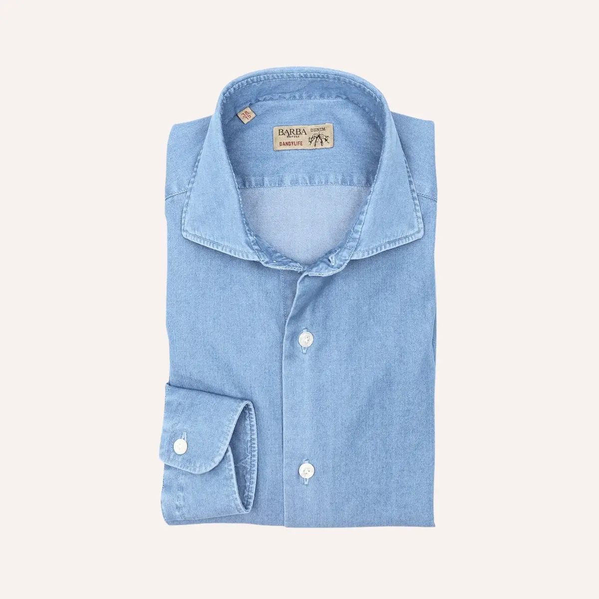 Light Blue Denim Cutaway Shirt 1