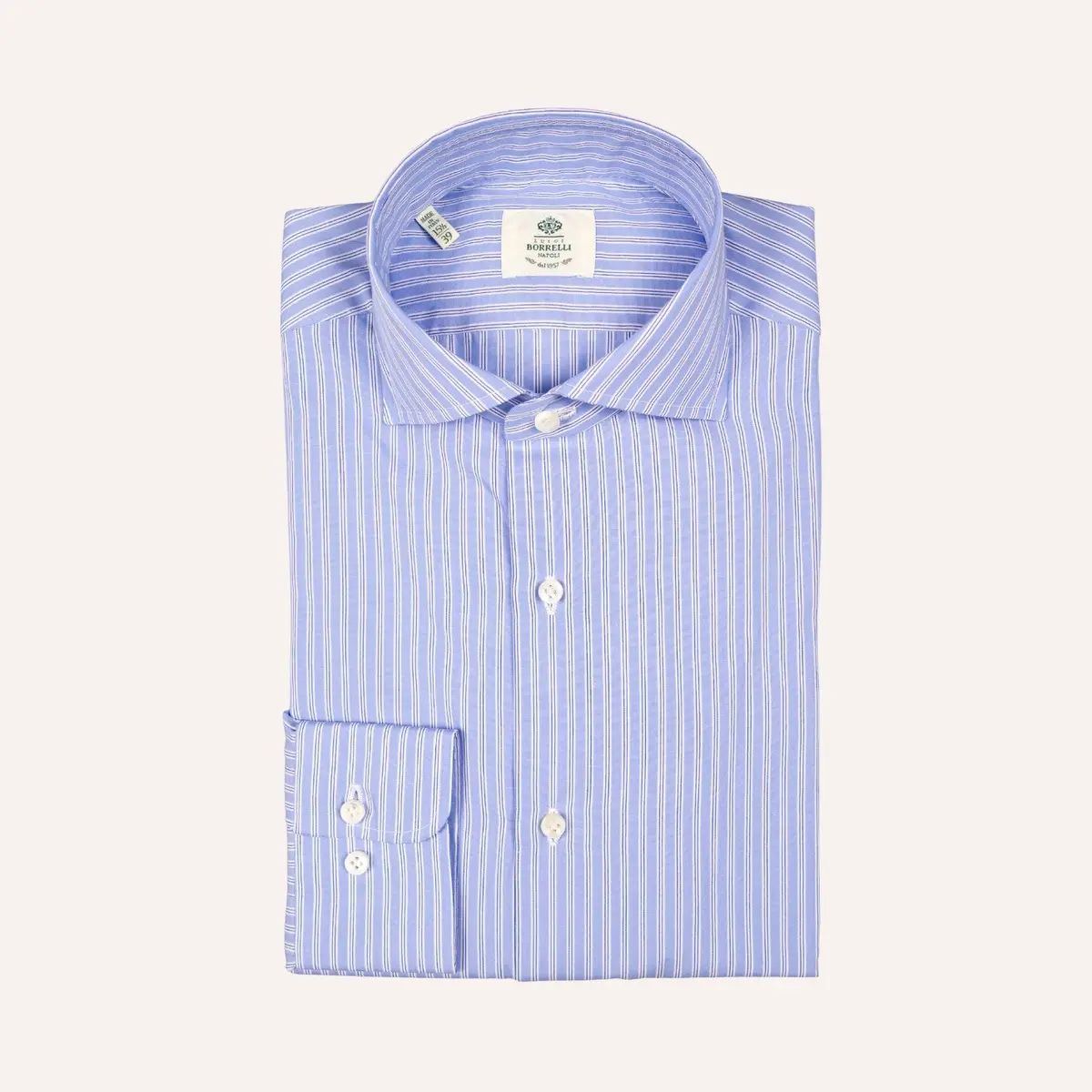 Blue White Multi Stripe Cutaway Shirt 1