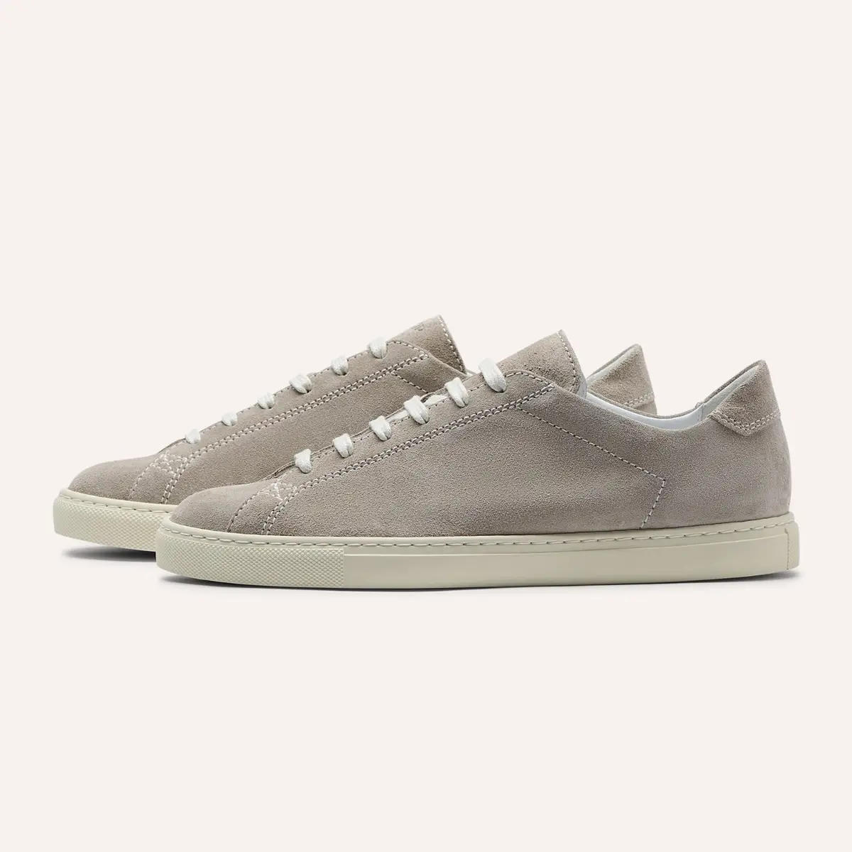 Taupe Suede Racquet Sneakers 1