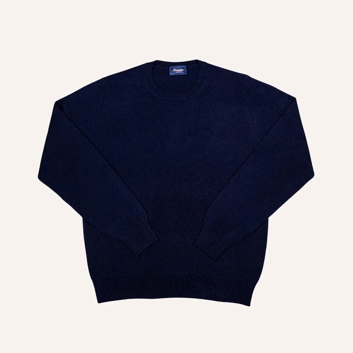 Navy Cashmere Crewneck Sweater 1