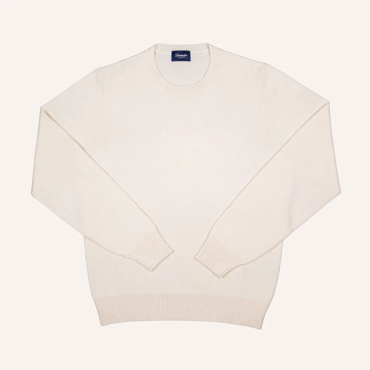 Cream Cashmere Crewneck Sweater 1