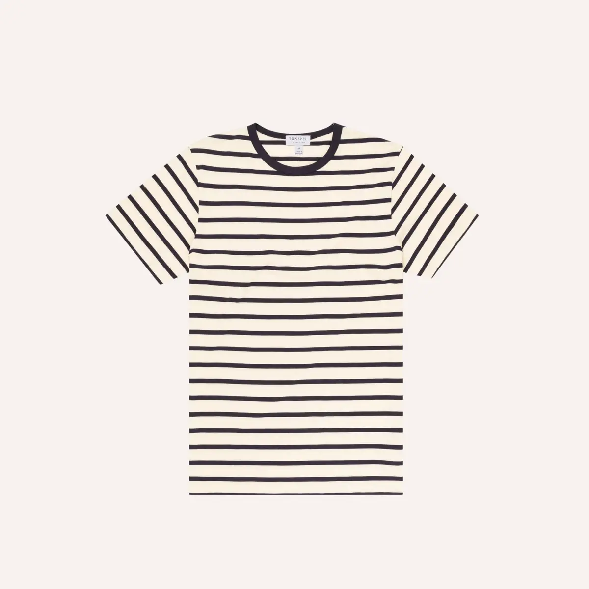 Ecru Navy Breton Stripe T-Shirt 1