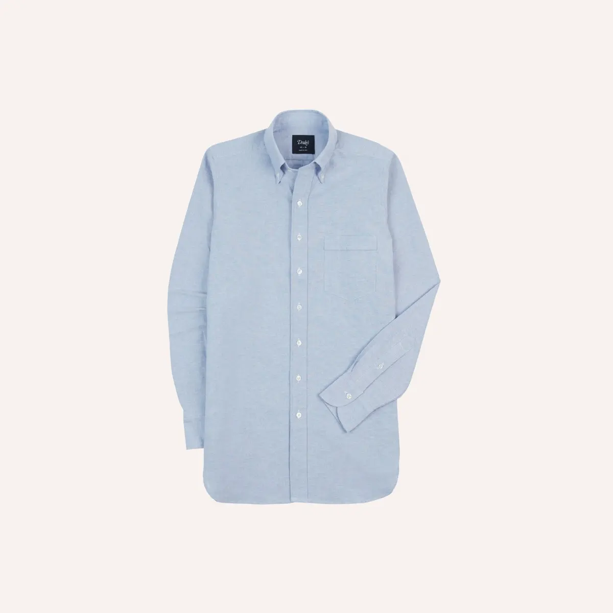 Ice Blue Oxford Button Down Shirt Italy 1