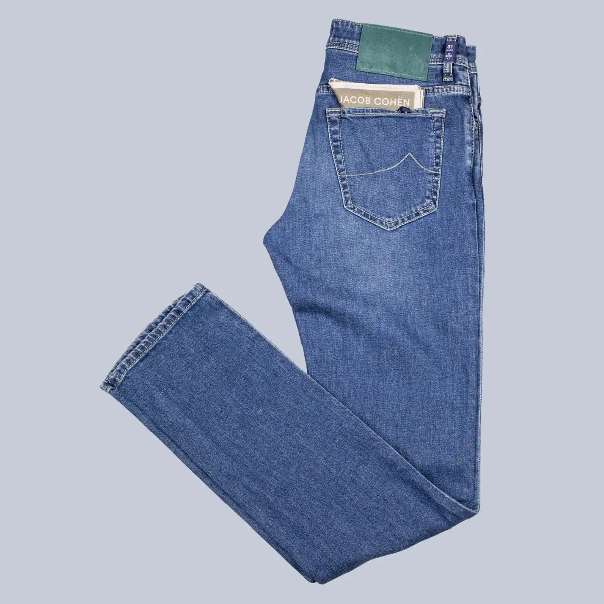 Mid Blue Denim Slim Fit Jeans 1