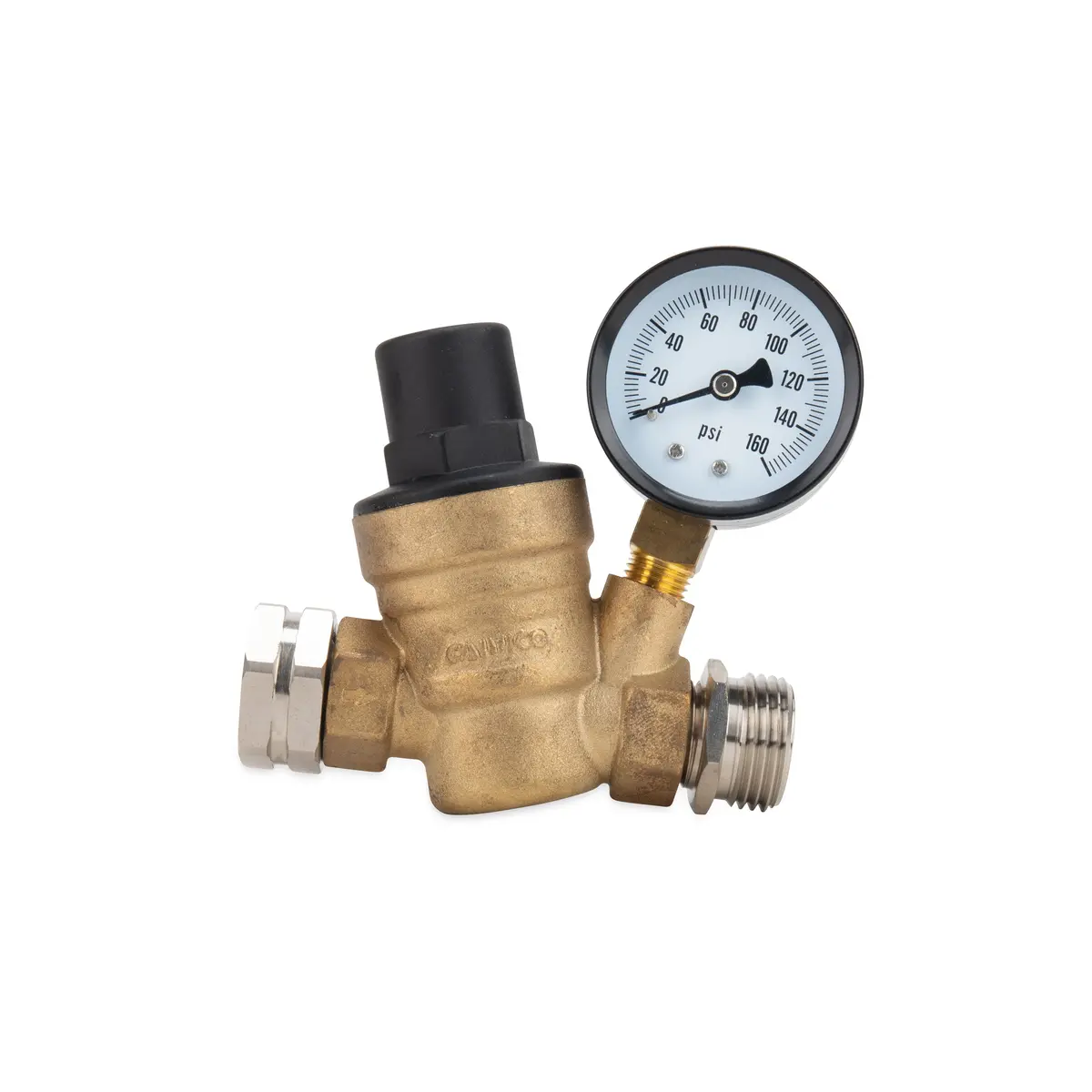 Adjustable Water Pressure Regulator With Gauge Brass(E/F)Llc 1