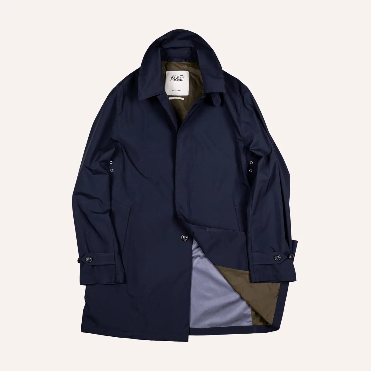 Navy Unlined Pocketable Rain Coat 1