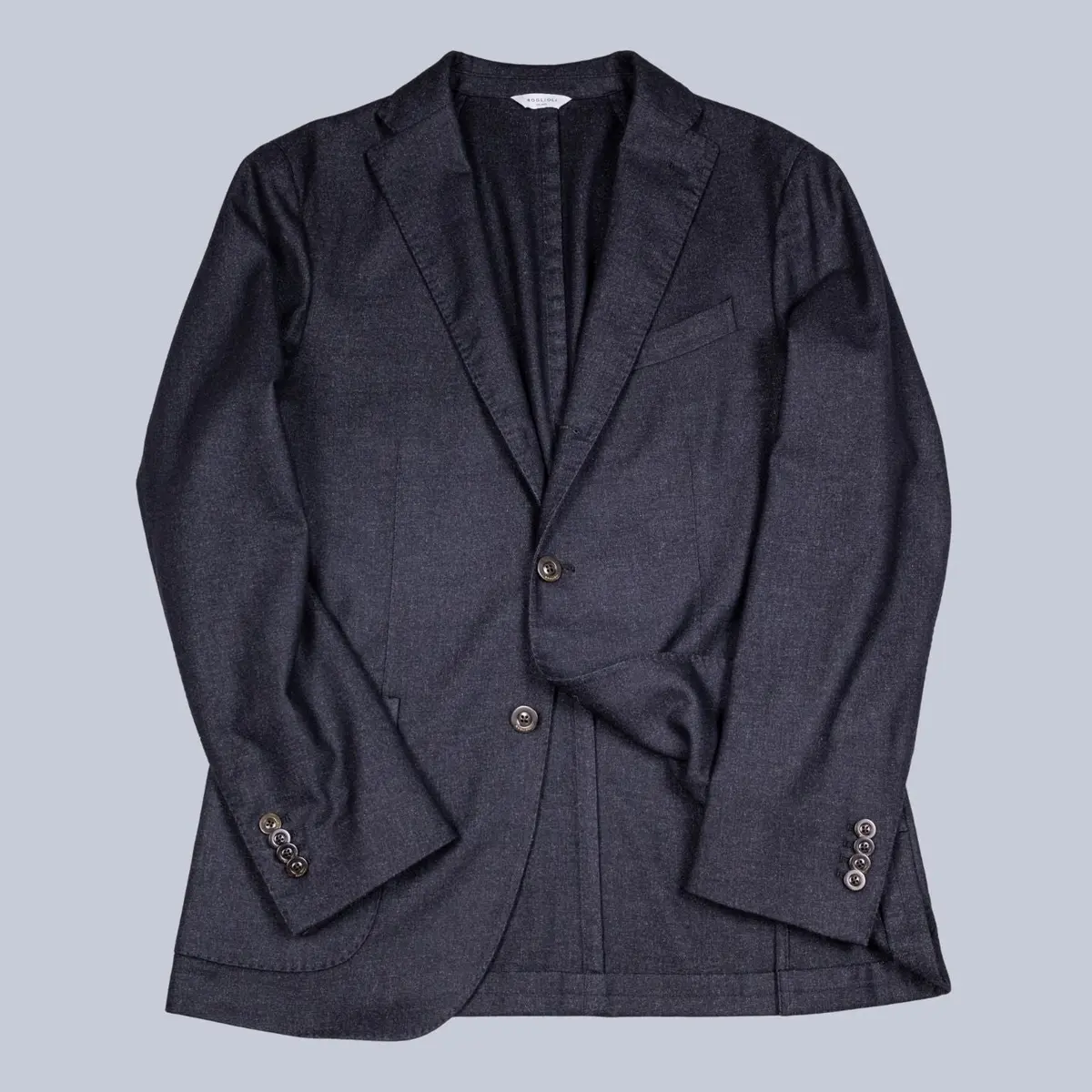 Dark Grey Unconstructed Wool Blazer 1