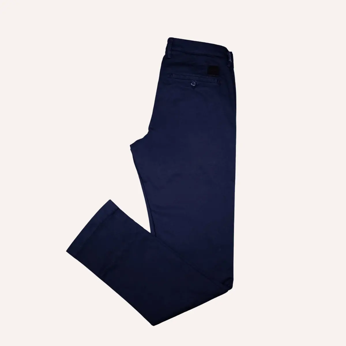 Dark Blue Cotton Lyocell Trousers 1