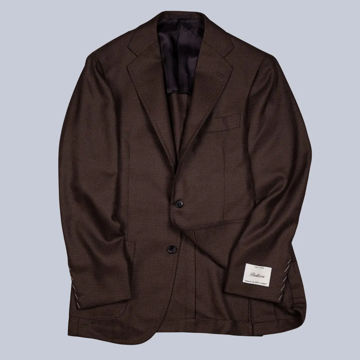 Brown Hopsack Wool Blazer 1