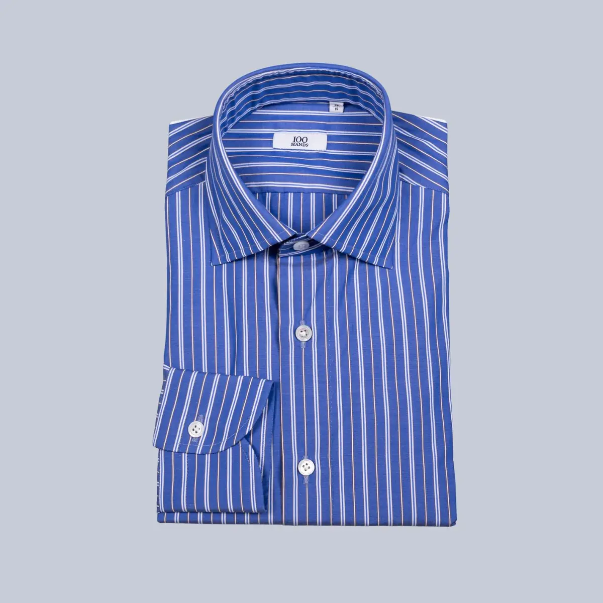 Blue Brown Vintage Stripe Shirt 1