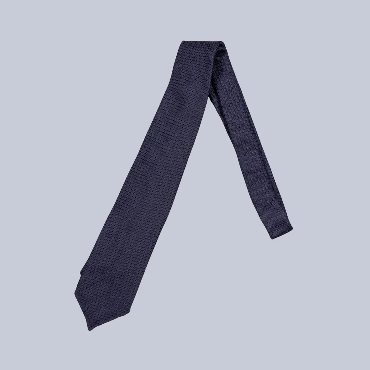 Navy Grenadine Silk Tie 1