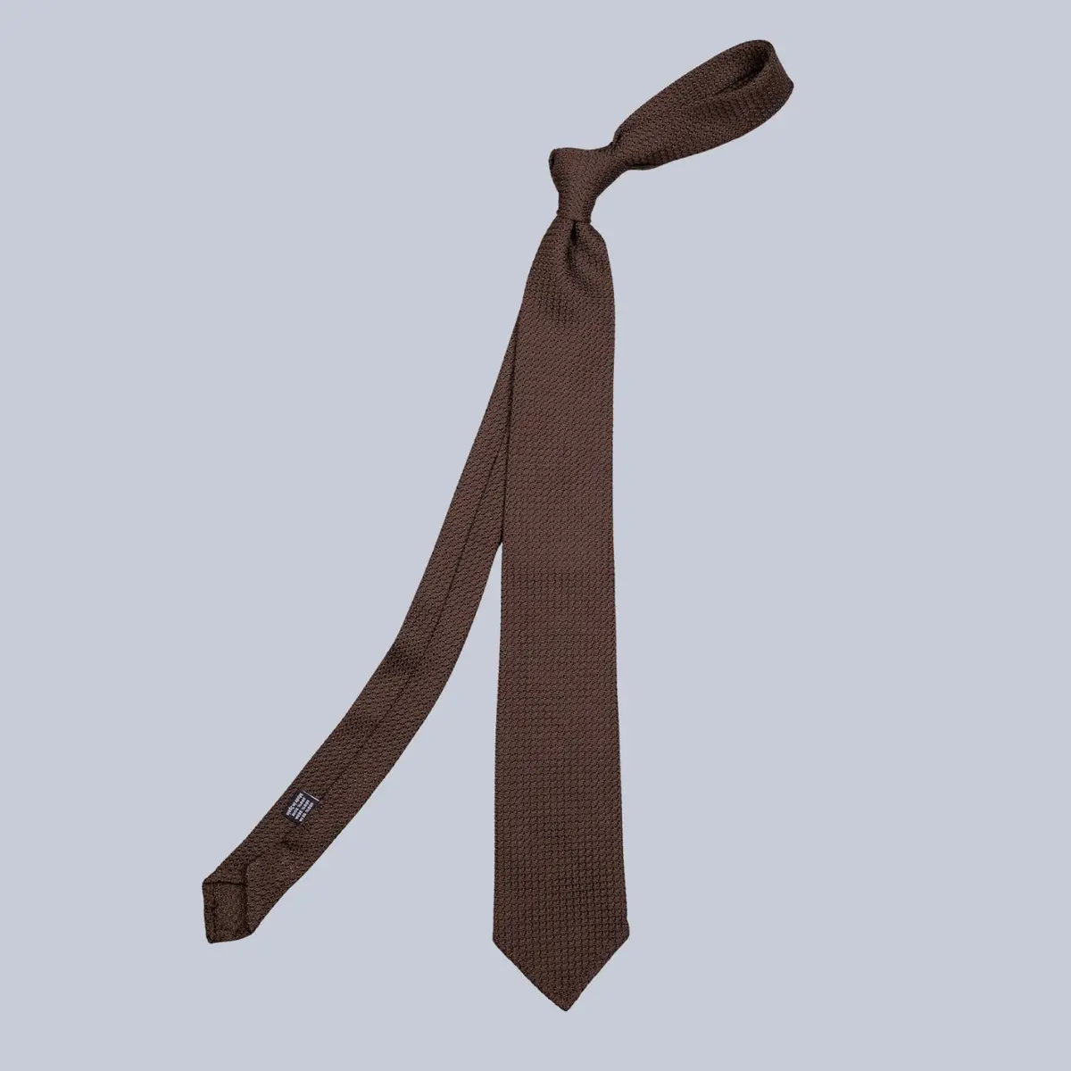 Chocolate Brown Grenadine Silk Tie 1