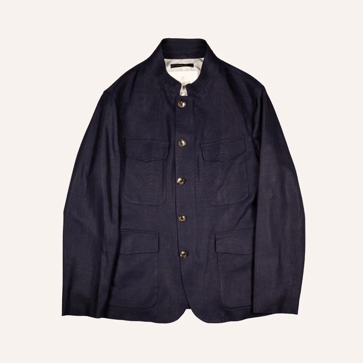Navy Blue Nehru Field Jacket 1