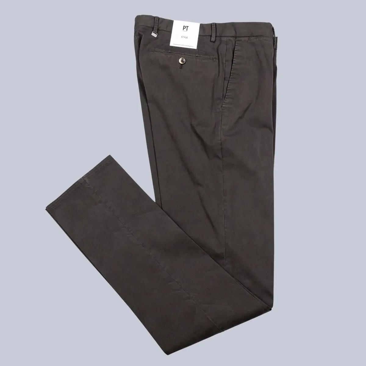 Washed Dark Green Cotton Chino 1