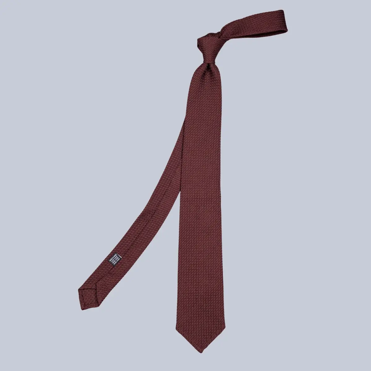 Burgundy Grenadine Silk Tie 1