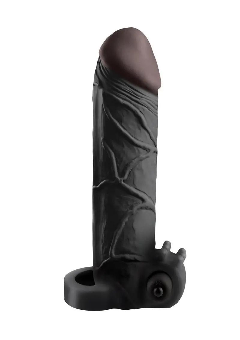 Fantasy X-Tensions Vibrating Real Feel 2In Extension Sleeve 6.5In - Black 1