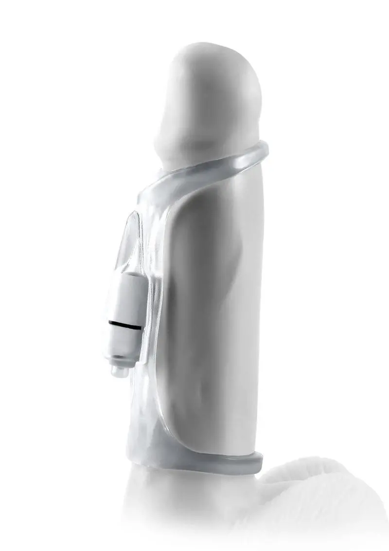 Fantasy X-Tensions Vibrating Cock Sling Sleeve Waterproof 5.5In - Clear 1