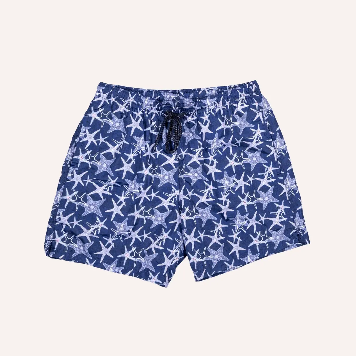 Navy Starfish Printed Swim Shorts 1